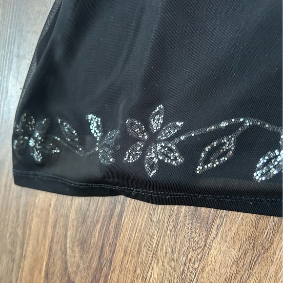 Y2K BYER TOO! Asymmetric Sparkly Midi Slip Dress Whimsigoth Fairy Grunge Sz L - Picture 10 of 15